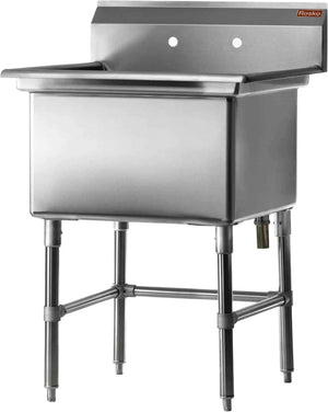 Julien - Rosko 24" x 24" Single-Bowl Sink, Stainless Steel - RO-SS-2424