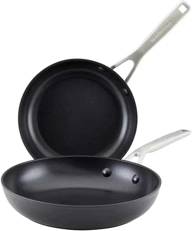 KitchenAid - 2 PC Hard Anodized Nonstick Fry Pans With Stainless Handles - 80193 - DISCONTINUED