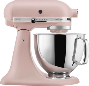 KitchenAid - 5 Qt Artisan Feather Pink Tilt-Head Stand Mixer - KSM150PSFT