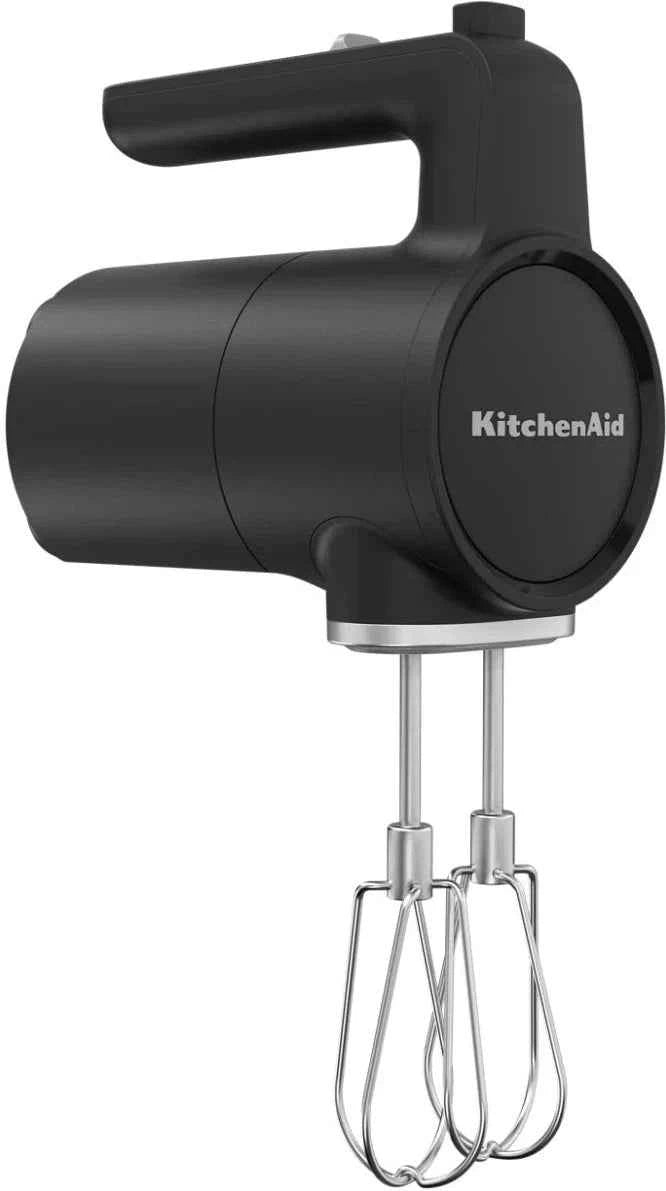 KitchenAid - 7 Speed Black Matte Cordless Hand Mixer - Battery Included - KHMR762BM