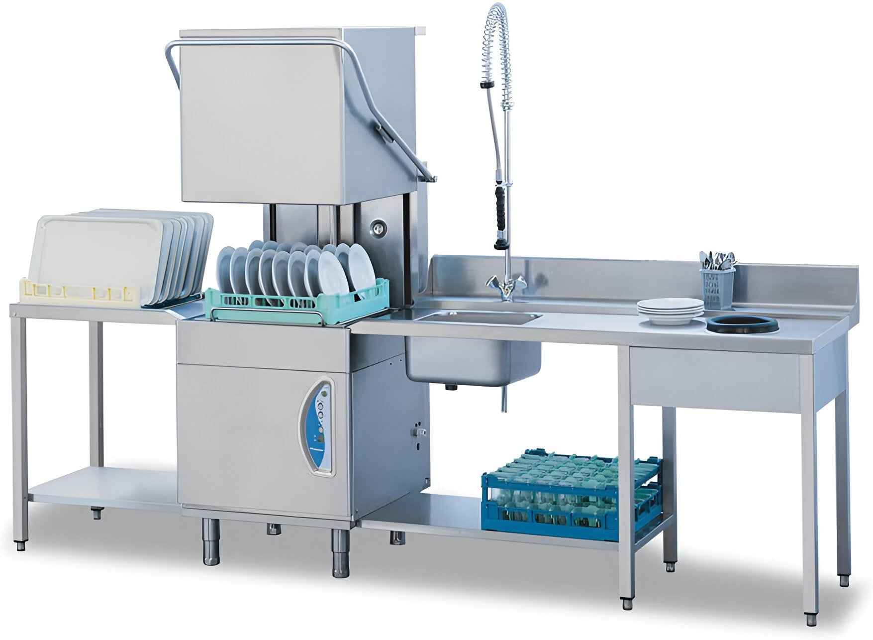 Lamber - Commercial High-Temperature Pass-Through Dishwasher with Soap Pump - L21EKS