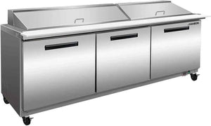 Maxx Cold - Commercial 18 cu. ft. 72-Inch Triple Door Megatop Refrigerated Prep Table - MXCR72MHC