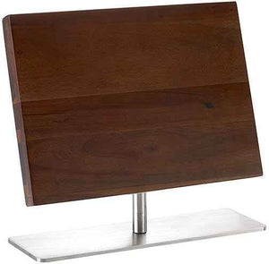 Mercer - Wooden 14.1-Inch x 10.25-Inch Leaflet Acacia and Stainless Steel Magnetic Board on Stand - M30725