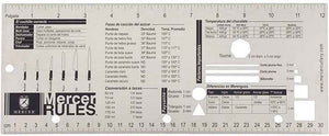 Mercer - Mercer Rules™ 12.25" x 5" Stainless Steel Spanish Reference Tool - M33241S