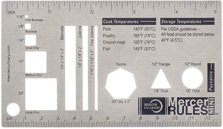 Mercer - Rules Mini™ 5.25" X 3" Stainless Steel Reference Tool - M33243