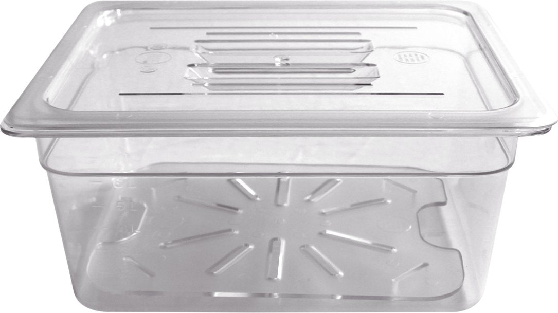 Omcan - 1/2 Size 6" Deep Clear Food Pan, Pack of 7 - 80064