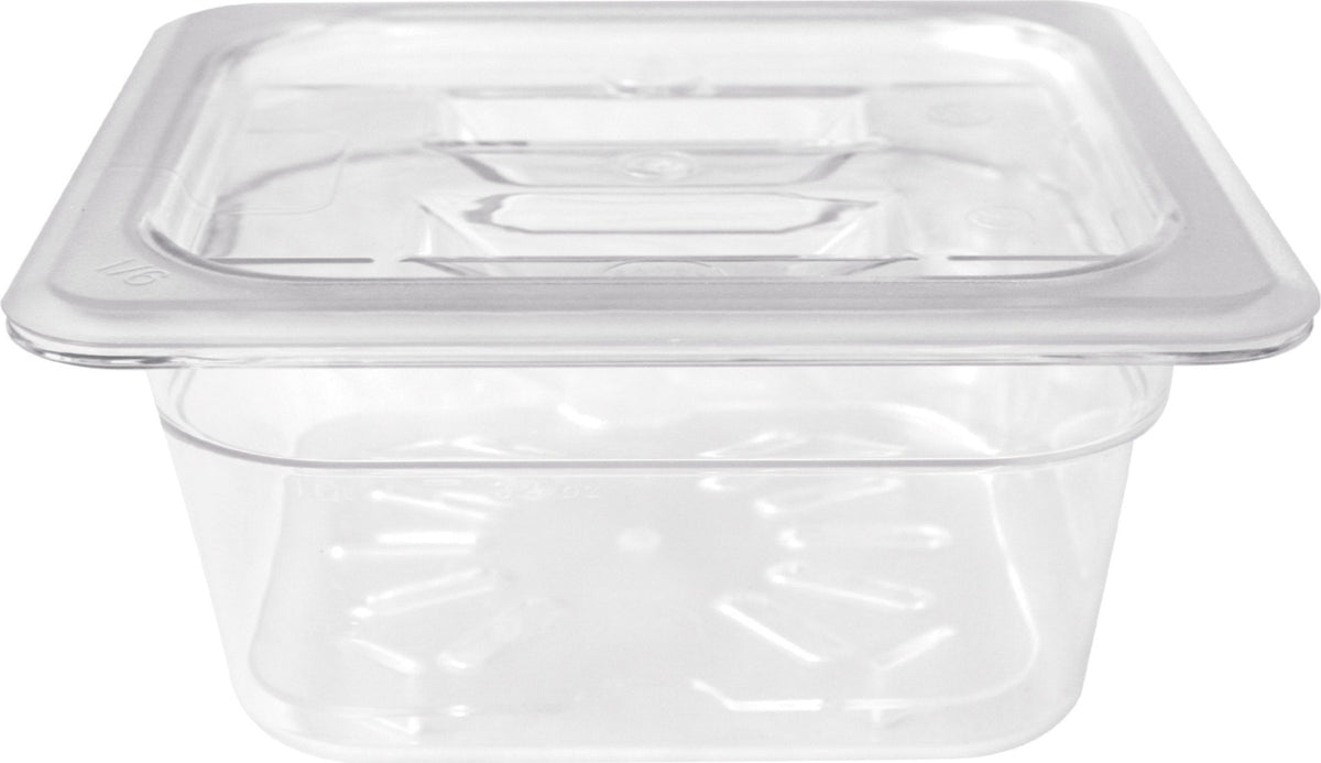 Omcan - 1/6 Size 4" Deep Clear Food Pan, Pack of 22 - 80040