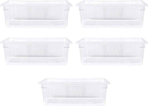 Omcan - 18-Inch x 26-Inch x 9-Inch Polycarbonate Food Storage Container (457 x 660 x 229 mm), Pack of 3 - 85120