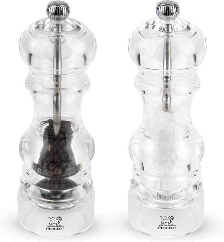 Peugeot - Nancy 7" Acrylic Pepper And Salt Mill, Pack of 2 (18cm) - 2/900818 - DISCONTINUED