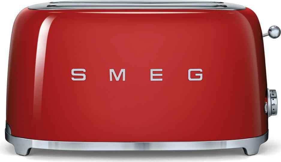 Smeg - 4 Slice 50's Style Toaster Pastel Red - TSF02RDUS - DISCONTINUED
