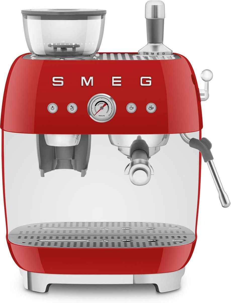 Smeg - 50's Retro Style  Double Thermoblock Red Espresso Machine - EGF03RDUS