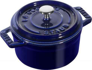 Staub - Cast Iron 0.26 Qt Mini Cocotte Dark Blue 0.25-Litre - 40510-262
