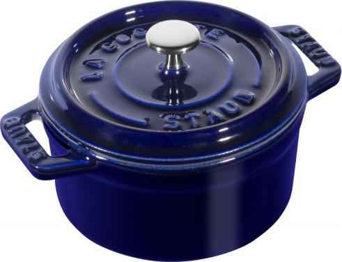 Staub - Cast Iron 0.26 Qt Mini Cocotte Dark Blue 0.25-Litre - 40510-262