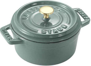 Staub - Cast Iron 0.26 Qt Mini Cocotte Eucalyptus 0.25-Litre - 1025315