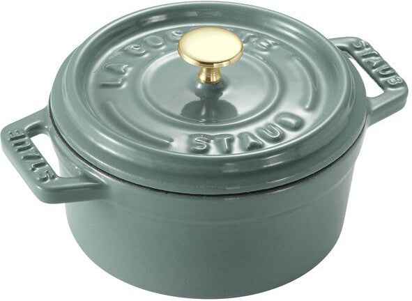 Staub - Cast Iron 0.26 Qt Mini Cocotte Eucalyptus 0.25-Litre - 1025315