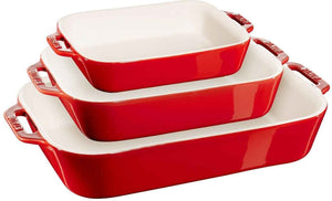 Staub - Ceramics 3-Piece Ceramic Ovenware Set Cherry - 40508-171