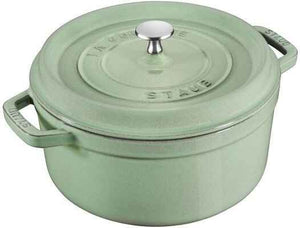 Staub - Cast Iron 4 Qt Round Cocotte Sage 3.8-Litre - 40505-364