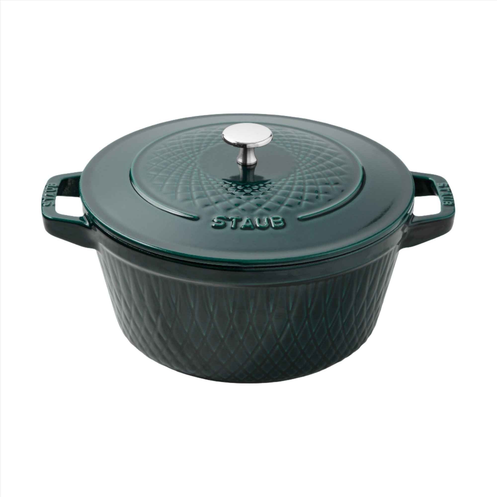 Staub - Cast Iron 4.25 Qt Round Twister Cocotte La Mer 4-Litre - 1023546