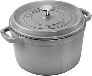 Staub - Cast Iron 5 Qt Round High Cocotte Graphite Grey 4.8-Litre - 40502-291
