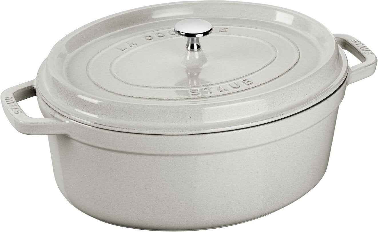 Staub - 7 QT Oval Cocotte White Truffle 6.7L - 40501-448
