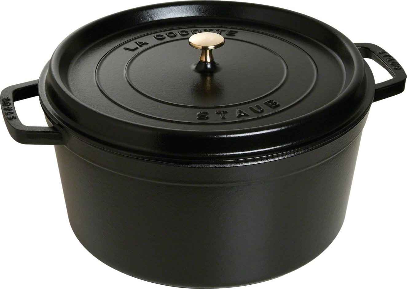 Staub - Cast Iron 7 Qt Round Cocotte Black 6.7-Litre - 40500-281