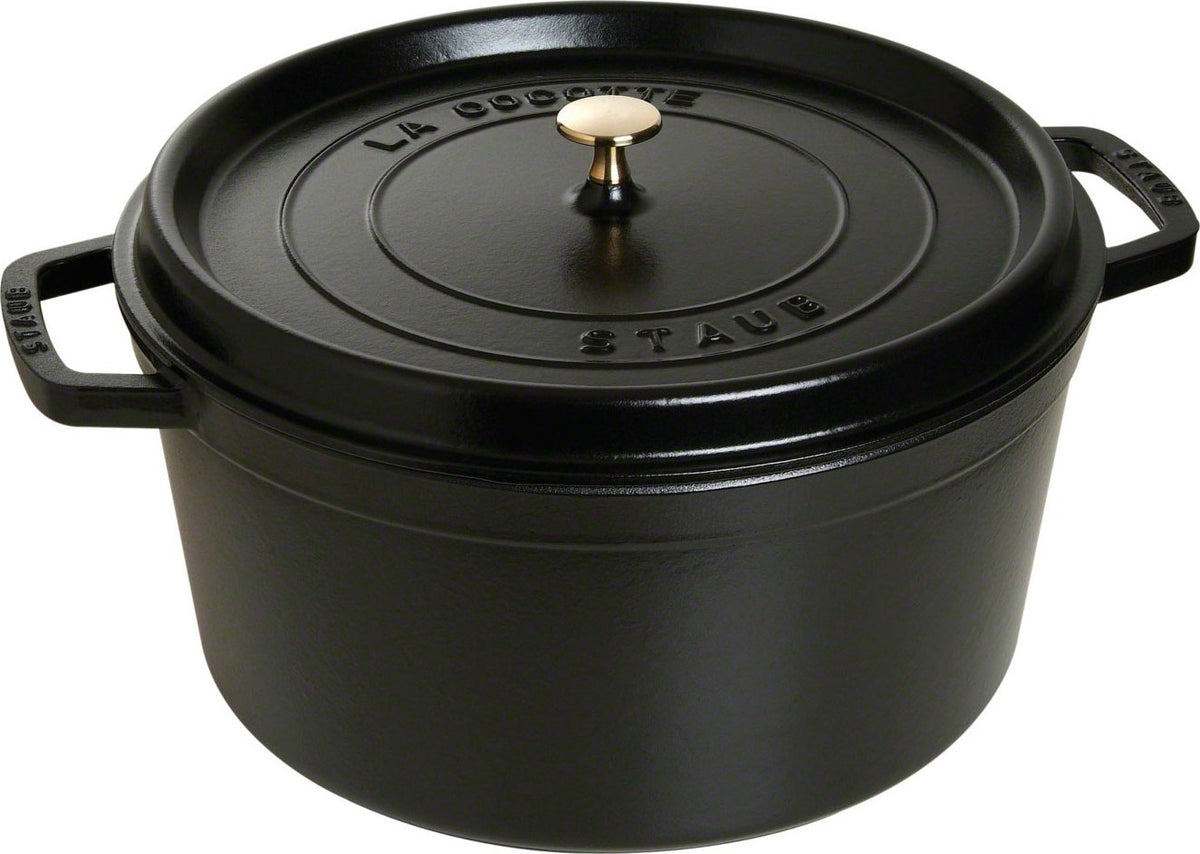 Staub - 7 QT Round Cocotte Black 6.7L - 40500-281