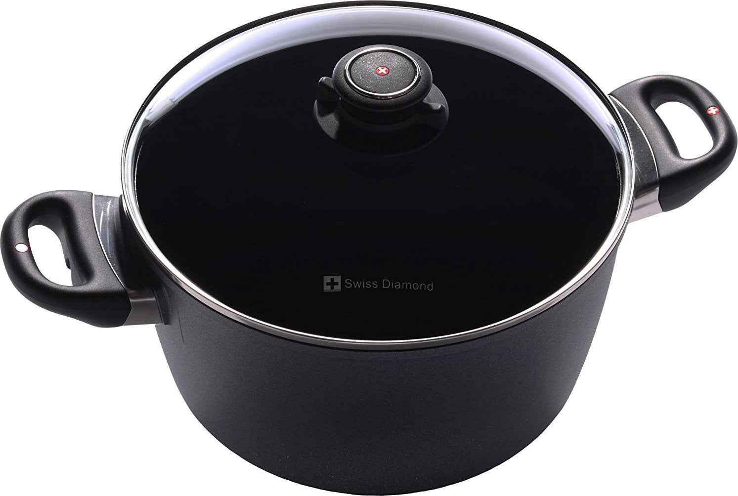 Swiss Diamond - 5.2 L Induction Nonstick Soup Pot with Lid (9.5") - 6124IC