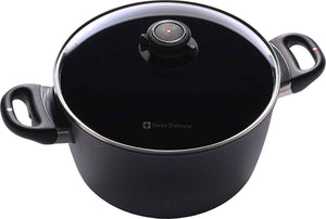 Swiss Diamond - 5.2 L Induction Nonstick Soup Pot with Lid (9.5") - 6124IC