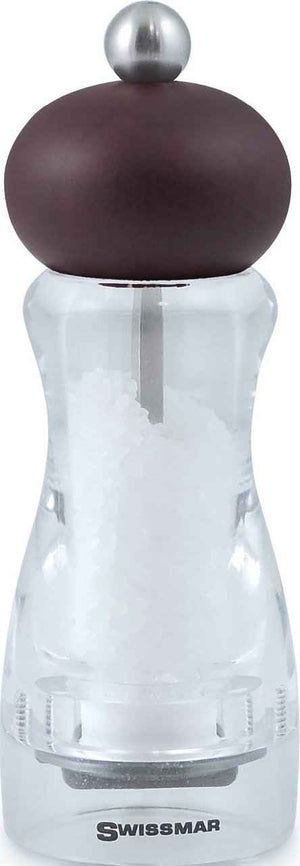 Swissmar - Classic Andrea 6" Acrylic Pepper Mill with Chocolate Wood Top - SM302214 - DISCONTINUED