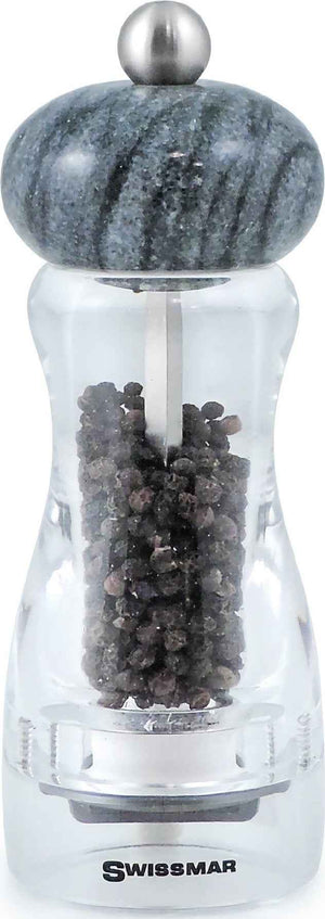 Swissmar - Classic Andrea 6" Acrylic Pepper Mill with Dark Granite Top - SMP1502DG - DISCONTINUED