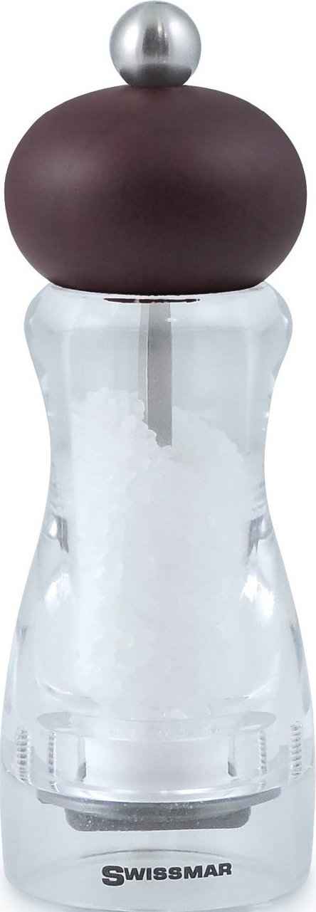 Swissmar - Classic Andrea 6" Acrylic Salt Mill with Chocolate Wood Top - SM302221 - DISCONTINUED