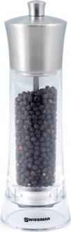 Swissmar - Classic Torre 8" Acrylic Pepper Mill with Stainless Steel Top - SMP2002SS - DISCONTINUED