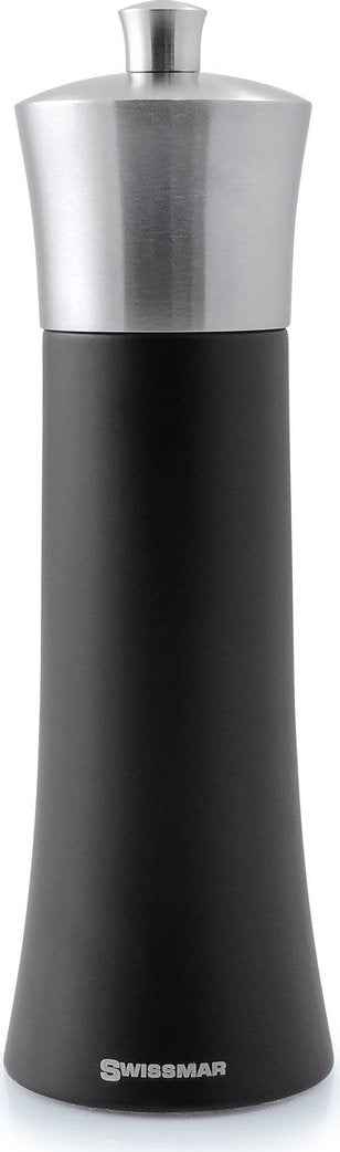Swissmar - Classic Torre 8" Black Matte Pepper Mill with Stainless Steel Top - SMP2001SS - DISCONTINUED