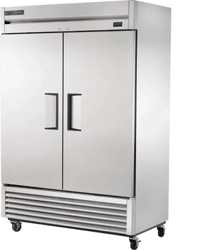 TRUE - 54" Stainless Steel Reach-In Double Solid Swing Door Freezer with Hydrocarbon Refrigerant - T-49F-HC