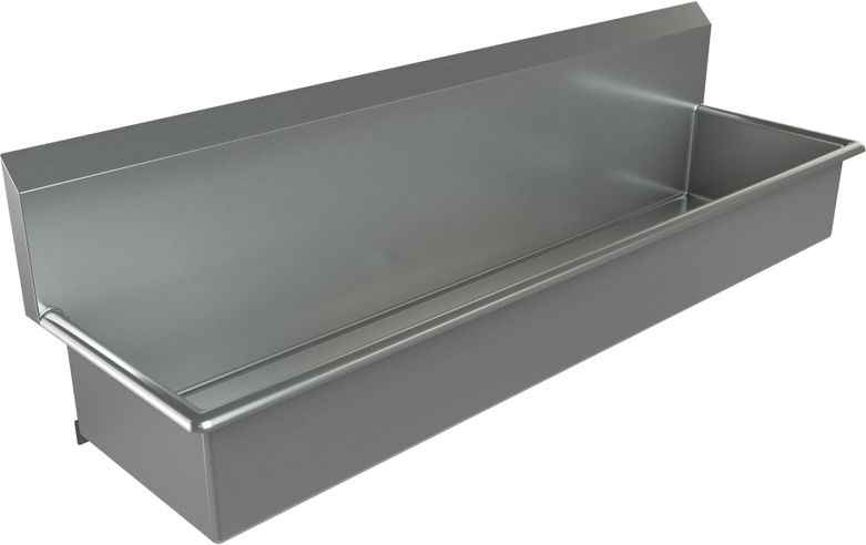 Tarrison - Commercial 72-Inch x 20-Inch Stainless Steel Wall Mount Trough Sink - TA-TS2072CC-KIT