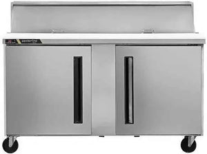 Traulsen - (16) 1/6 Size Pans C-Series 60.5-Inch 2 Door Refrigerated Sandwich Prep Table - CLPT-6016-SD-LR