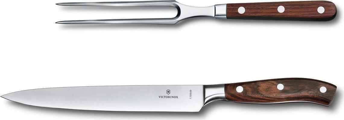 Victorinox - Stainless Steel & Rosewood 2-Piece Grand Maître Carving Set - 7.7240.2