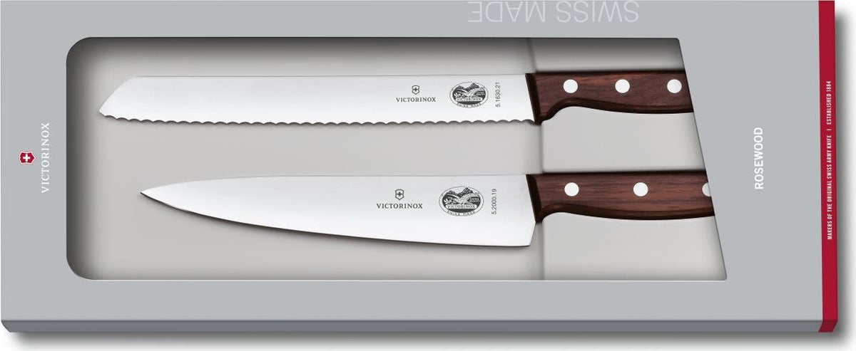 Victorinox - 2 Piece Rosewood Kitchen Knife Set - 5.1020.21G
