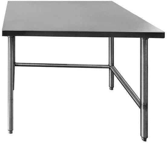 Winholt - 30" x 60" All Welded Stainless Steel Knock-Down Table with Flat Top & Cross Rails - DTR-3060-HKD - DISCONTINUED