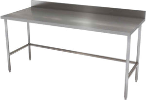 Winholt - 30" x 48" All Welded Stainless Steel Knock-Down Table with Backsplash & Cross Rails - DTBB-3048-HKD - DISCONTINUED
