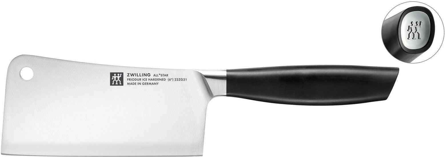 Zwilling - Black ALL-STAR 6-Inch Cleaver Knife Silver - 1020804