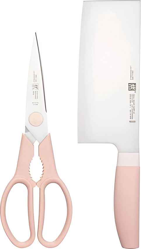 Zwilling - Now S 2 PC Stainless Steel  Pink Chinese Chef's Knife - 1009822 - DISCONTINUED