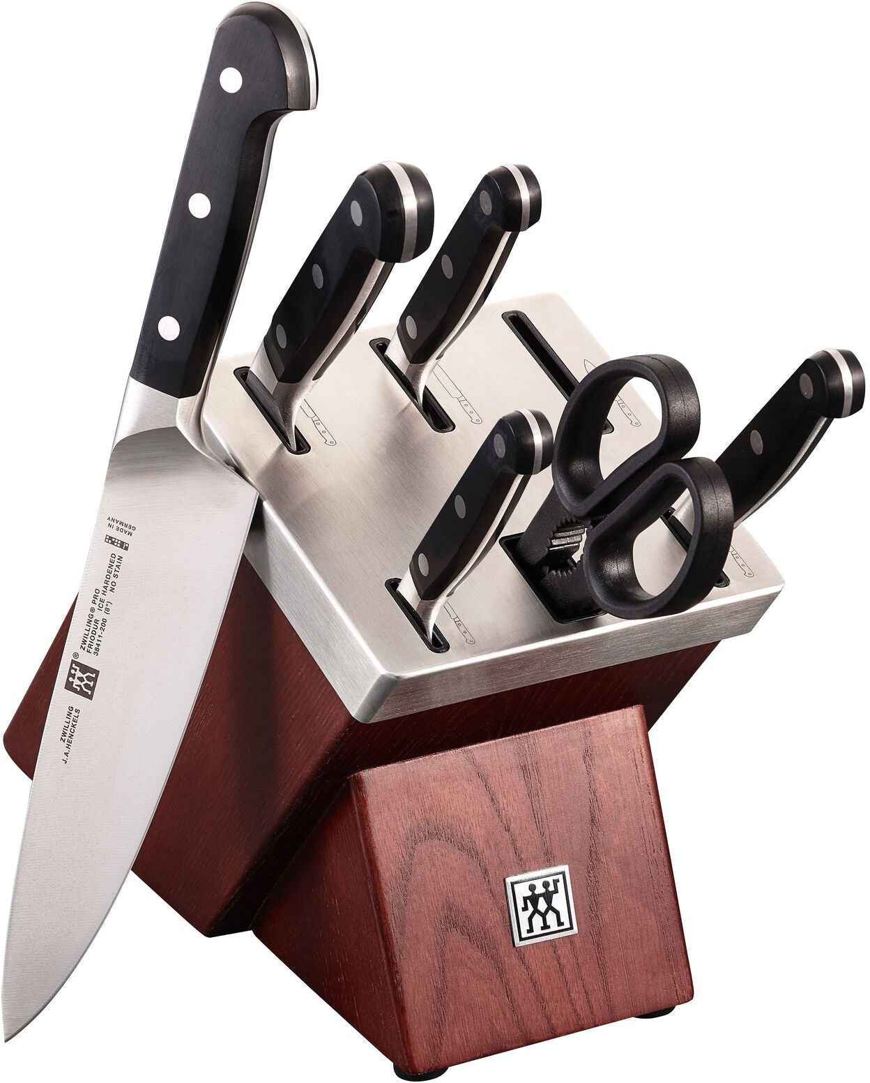 Zwilling - Black Pro 7-Piece Self-Sharpening Knife Block Set - 1020139