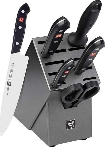 Zwilling - Black Tradition 7-Piece Stainless Steel Knife Block Set - 38662-000