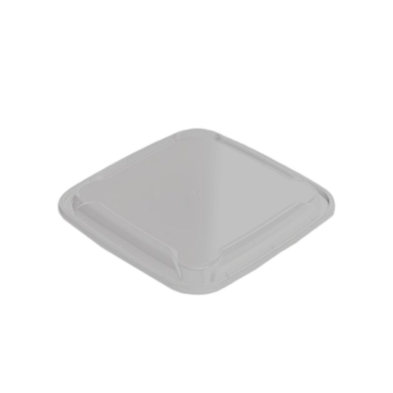 Cube Packaging - 9" X 9" X 3", 64 Oz White Square Container Combo, 100/cs - CS-1064W