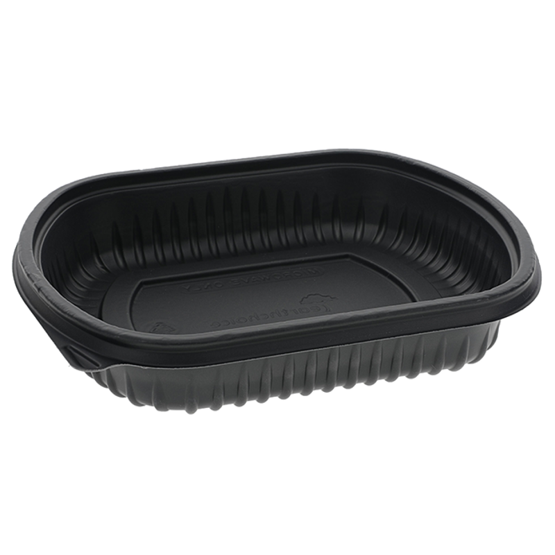 Pactiv Evergreen - 24 Oz Black Rectangle Takeout Container Base Medium Microwavable, 295/Cs - YCN846240000