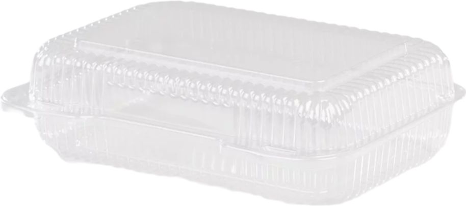 Detroit Forming - Conteneur à charnière en plastique OPS transparent, 20,3 x 12,7 x 6,6 cm, 350/Caisse - LBH-663