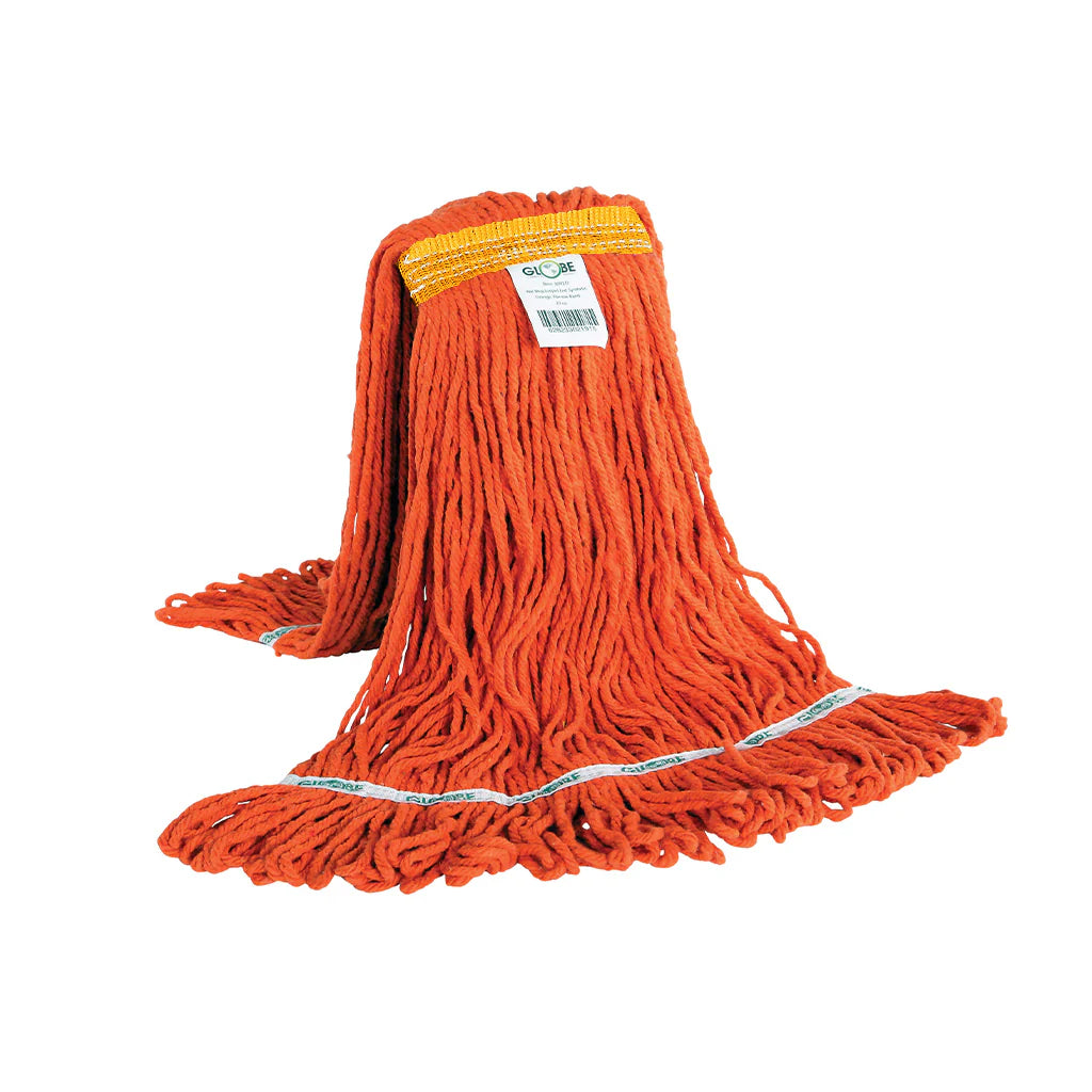 Globe - Syn-Pro 24 Oz Synthetic Narrow Band Looped End Orange Wet Mop - 3092BO