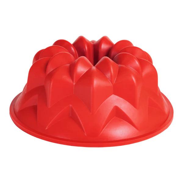 Fat Daddio's - 5.5 Cup Floral Star Red Silicone Bakeware - SMF-201