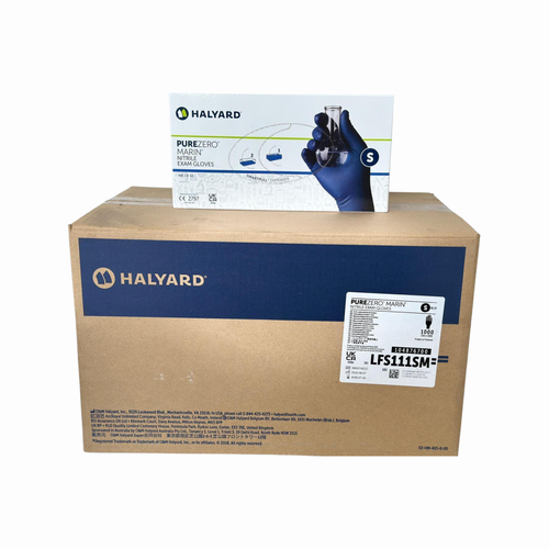 Halyard Purezero Marin Nitrile Exam Gloves Small, 100/Box - LFS111SM